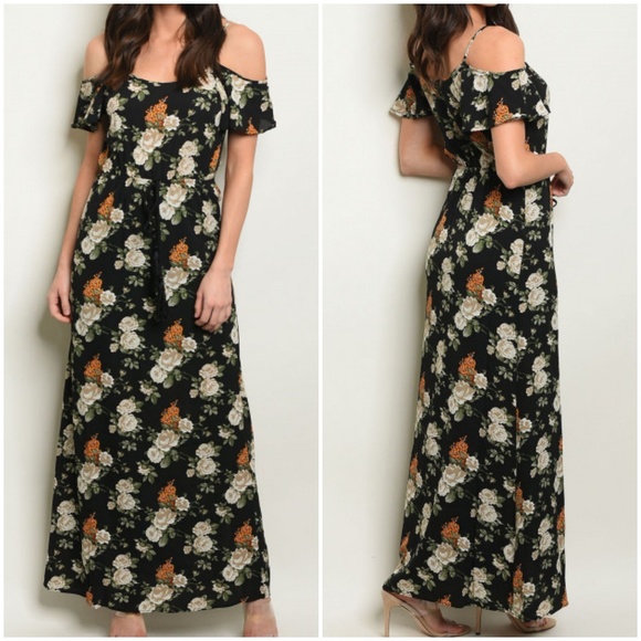 Dresses & Skirts - BLACK FLORAL DRESS